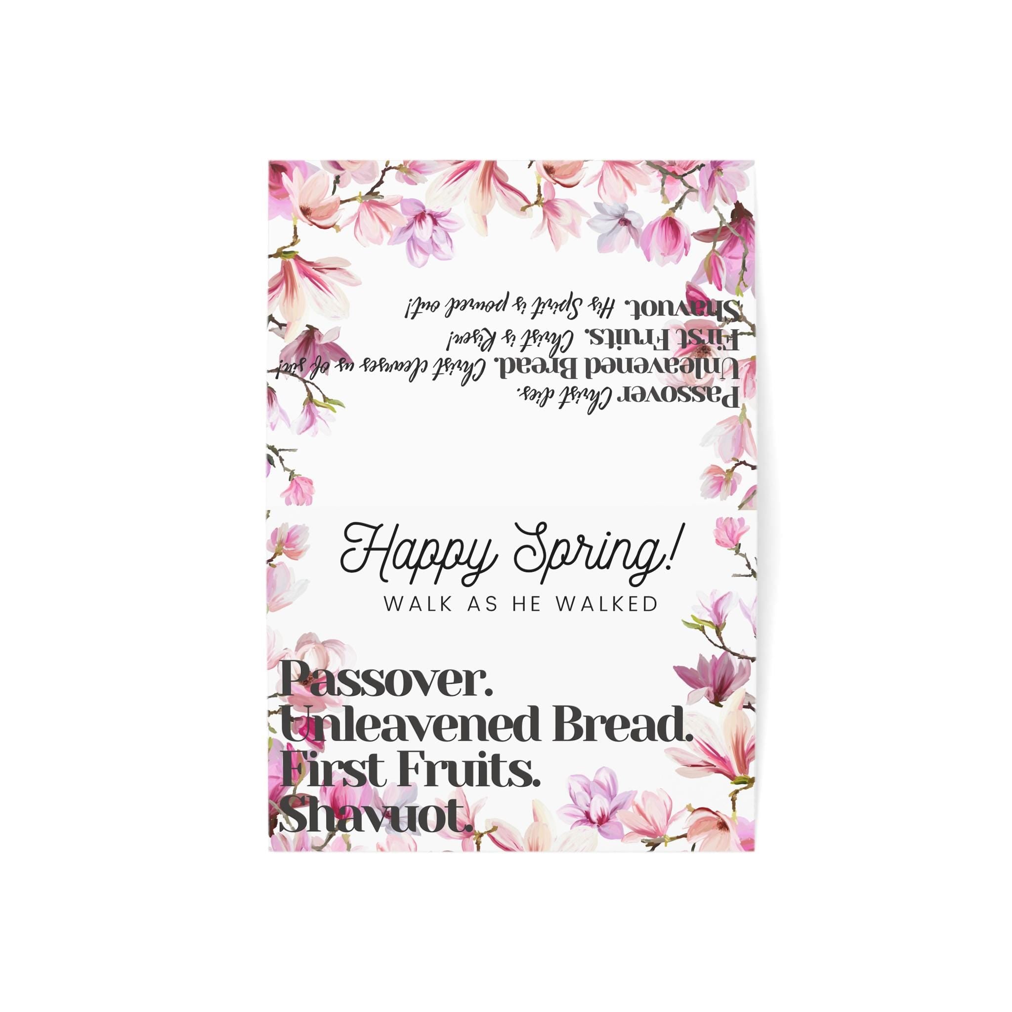 Spring Feast Cards Pink Floral (10, 30, and 50pcs)