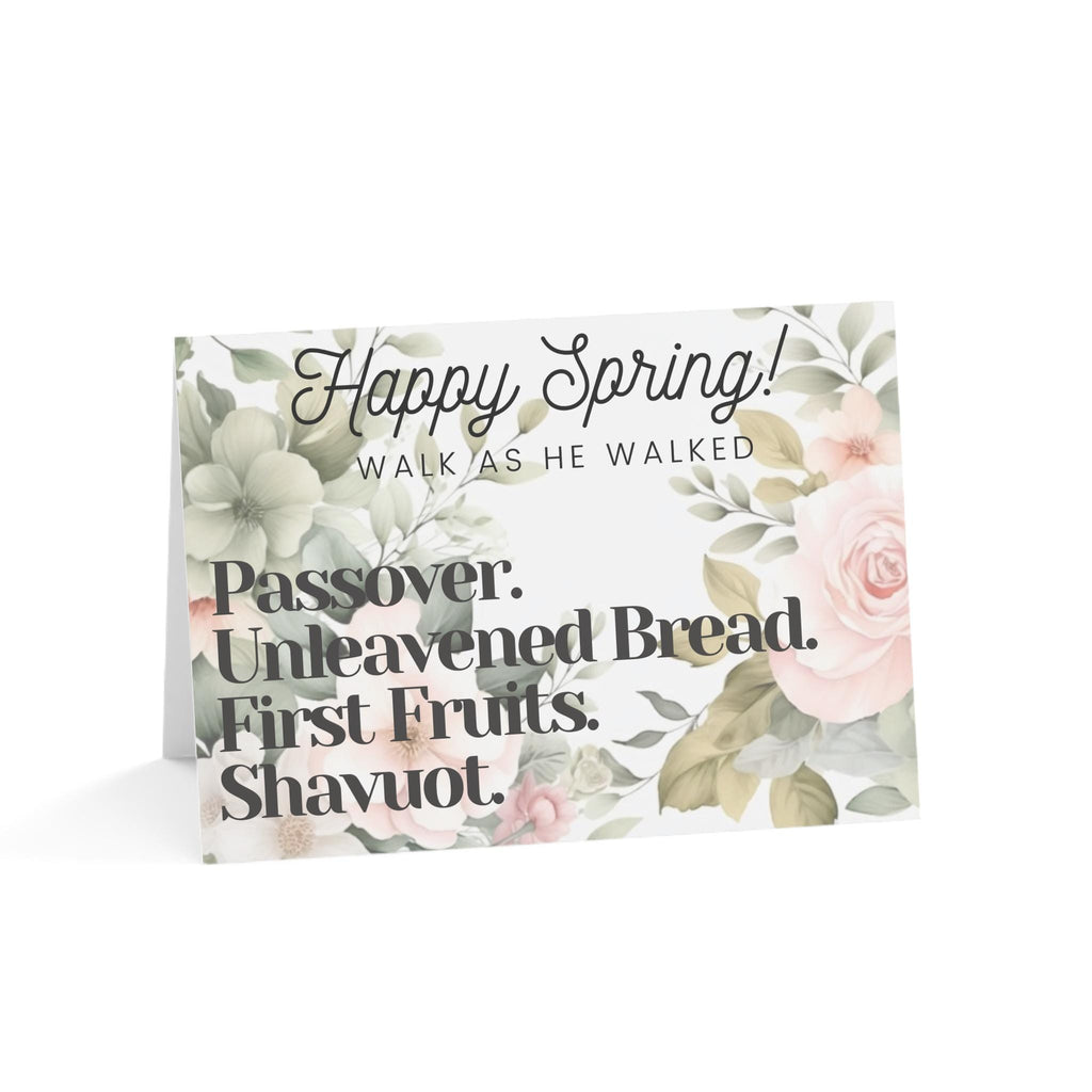 Spring Feast Cards Green Floral (10, 30, and 50pcs)