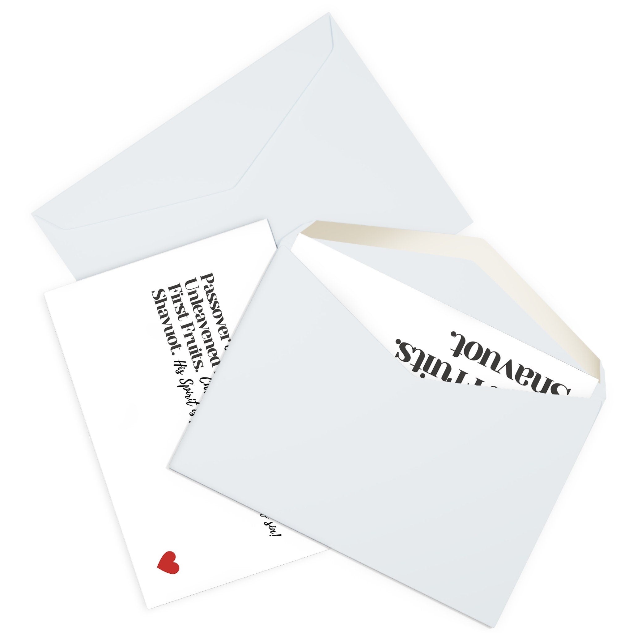 Spring Feasts w/heart Greeting Cards (5 Pack)