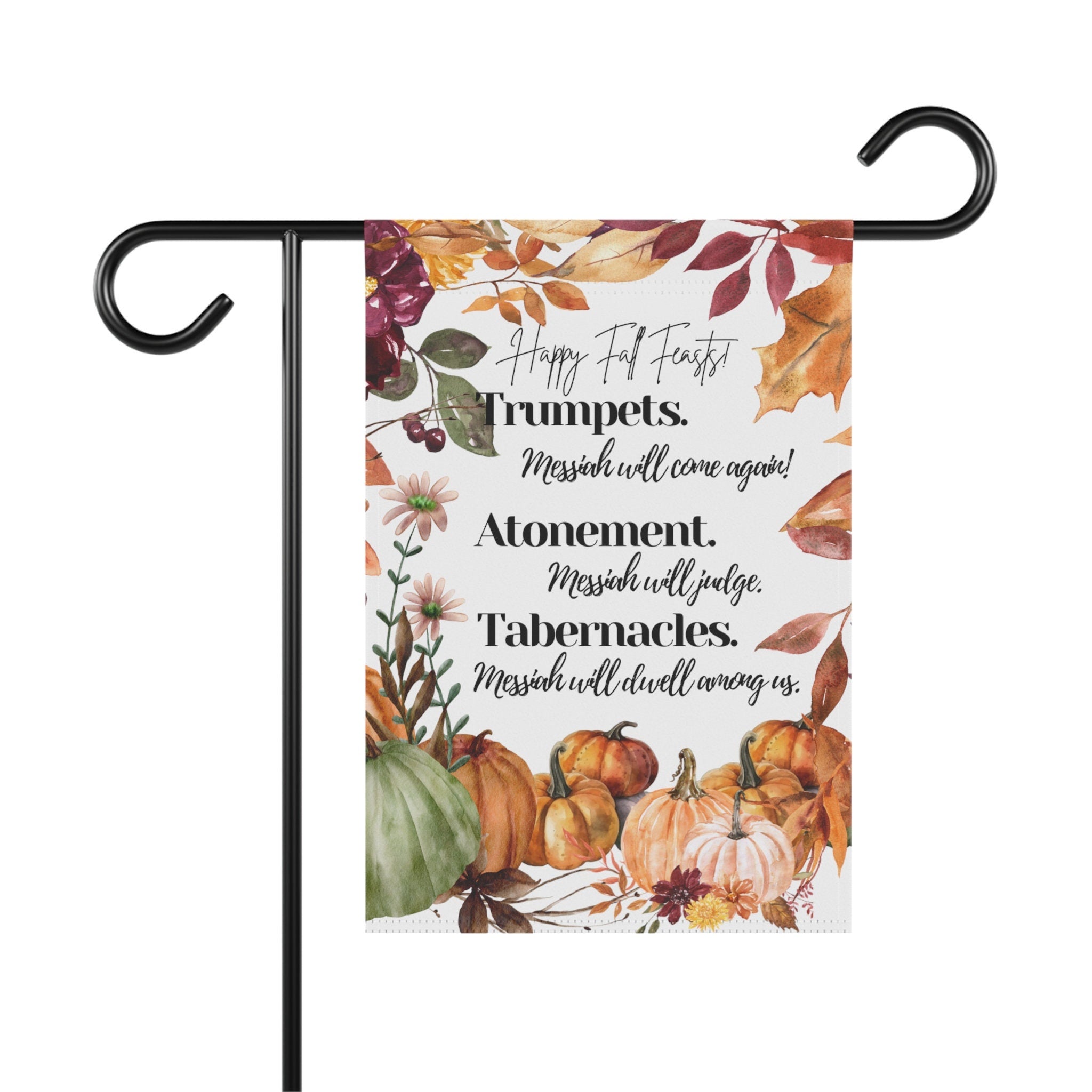Fall Feasts Floral Pumpkins Garden & House Banner