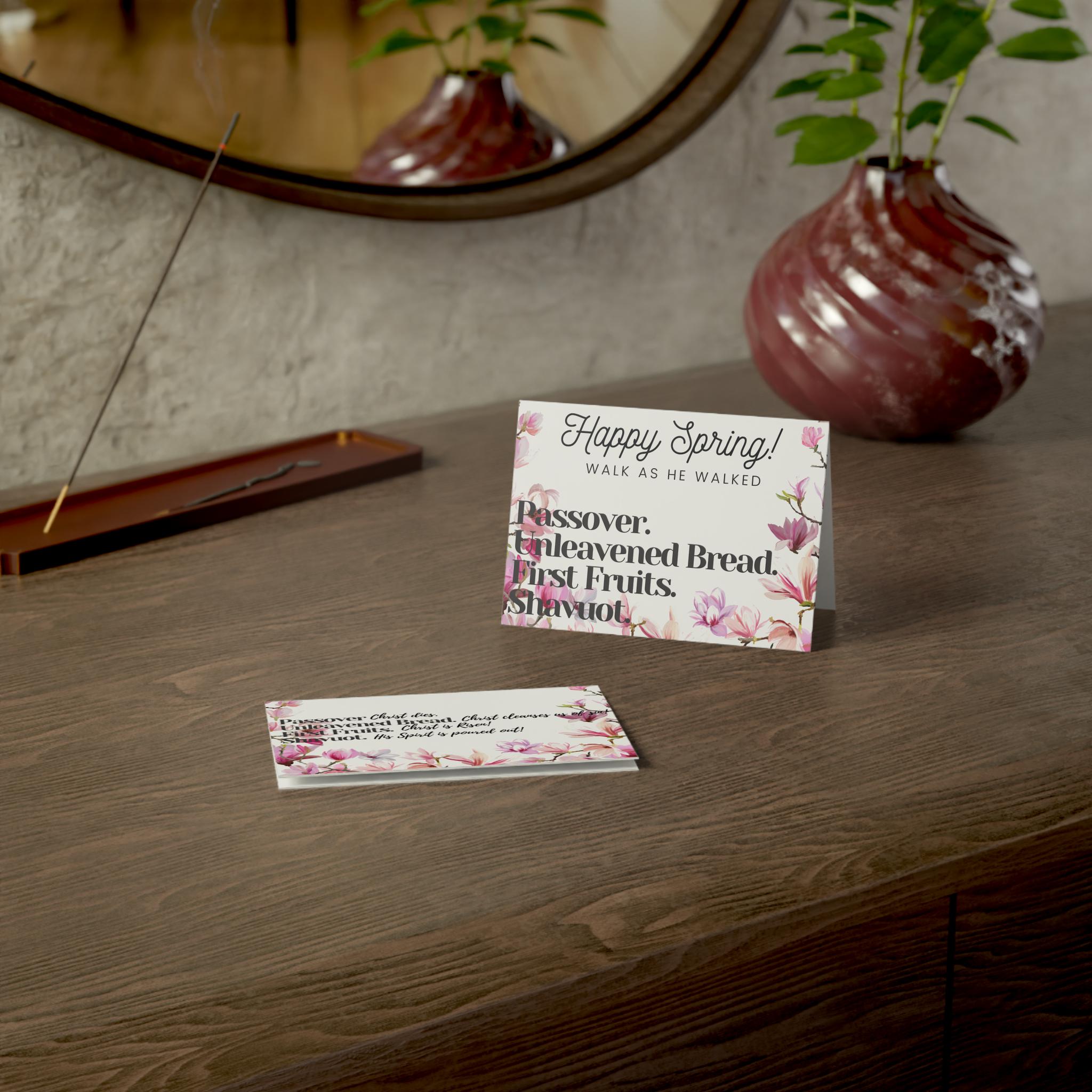 Spring Feast Cards Pink Floral (10, 30, and 50pcs)