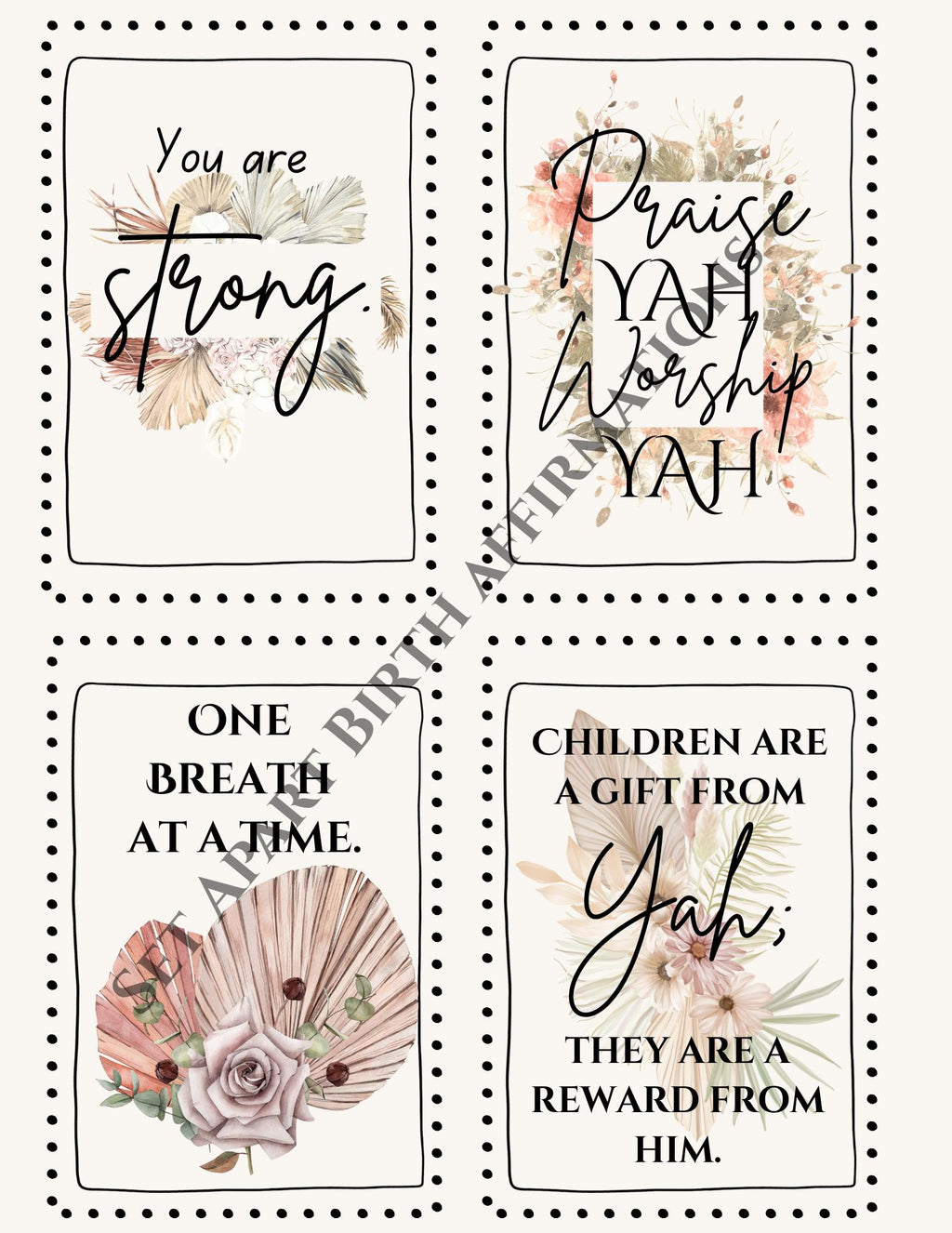 Birth Affirmations-Torah Birth- Whole Bible Believer Birth Affirmations
