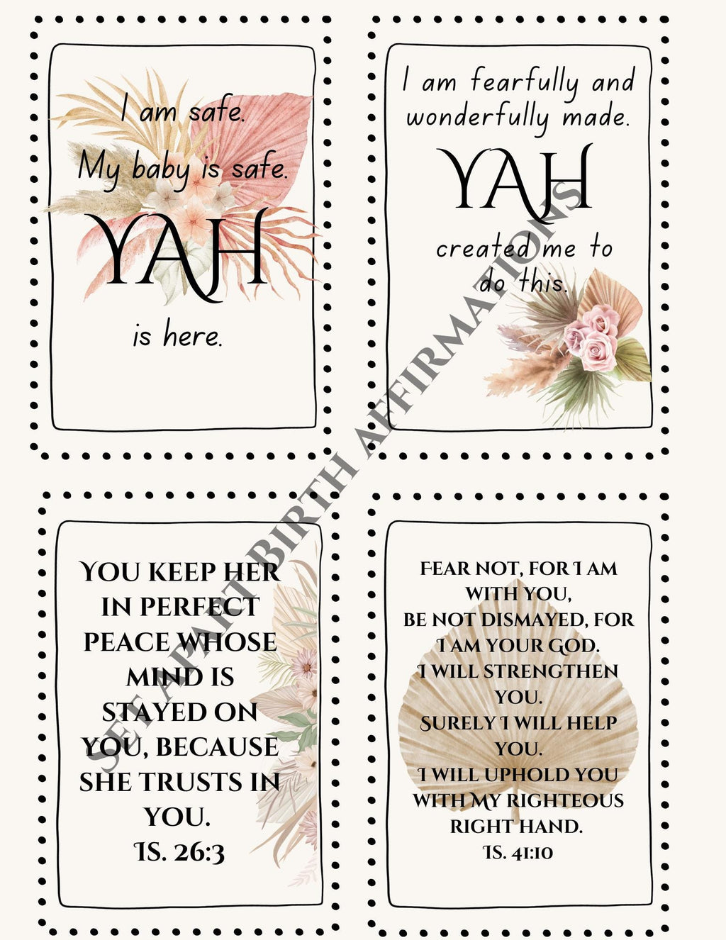 Birth Affirmations-Torah Birth- Whole Bible Believer Birth Affirmations