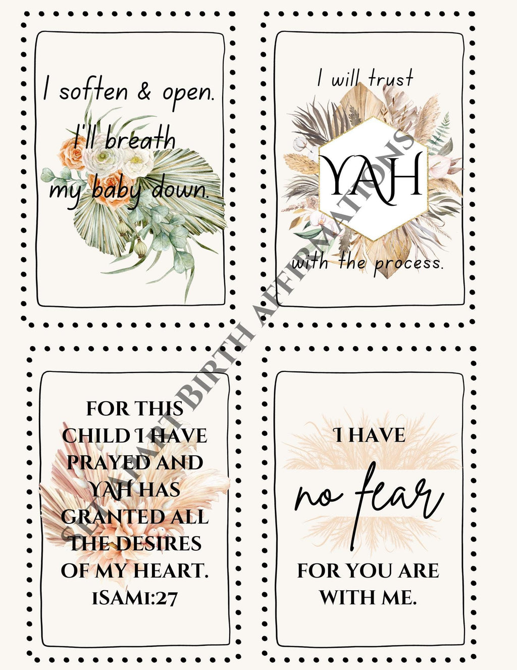 Birth Affirmations-Torah Birth- Whole Bible Believer Birth Affirmations