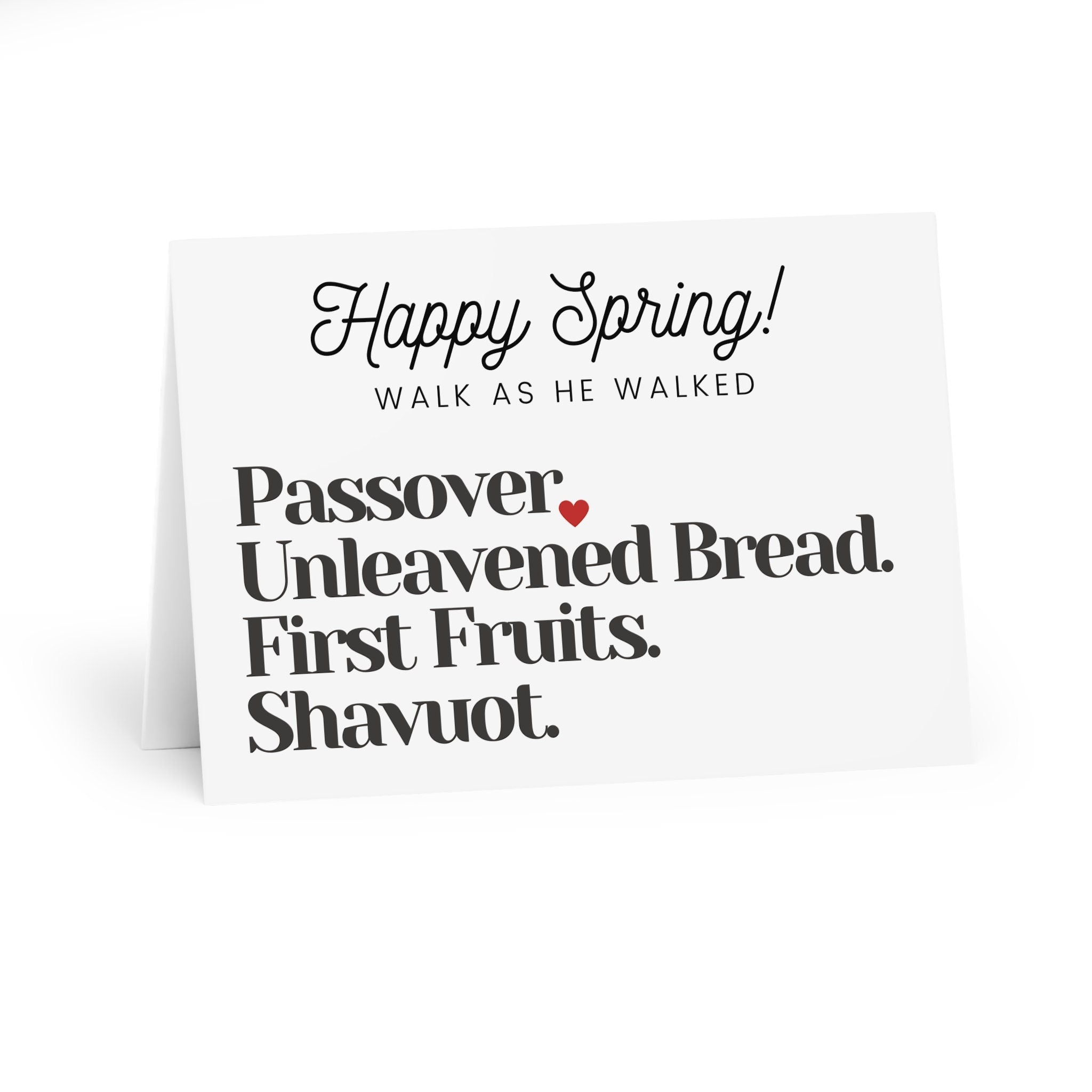 Spring Feasts w/heart Greeting Cards (5 Pack)
