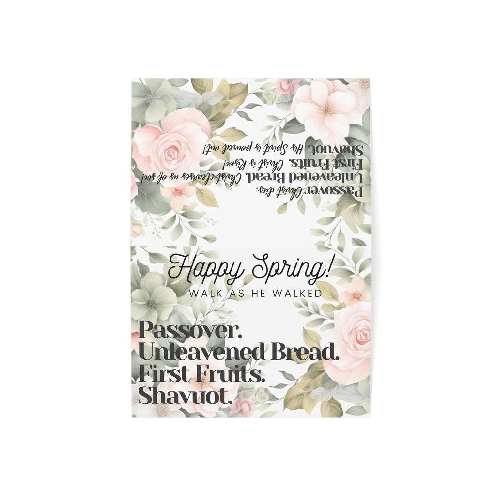 Spring Feast Cards Green Floral (10, 30, and 50pcs)