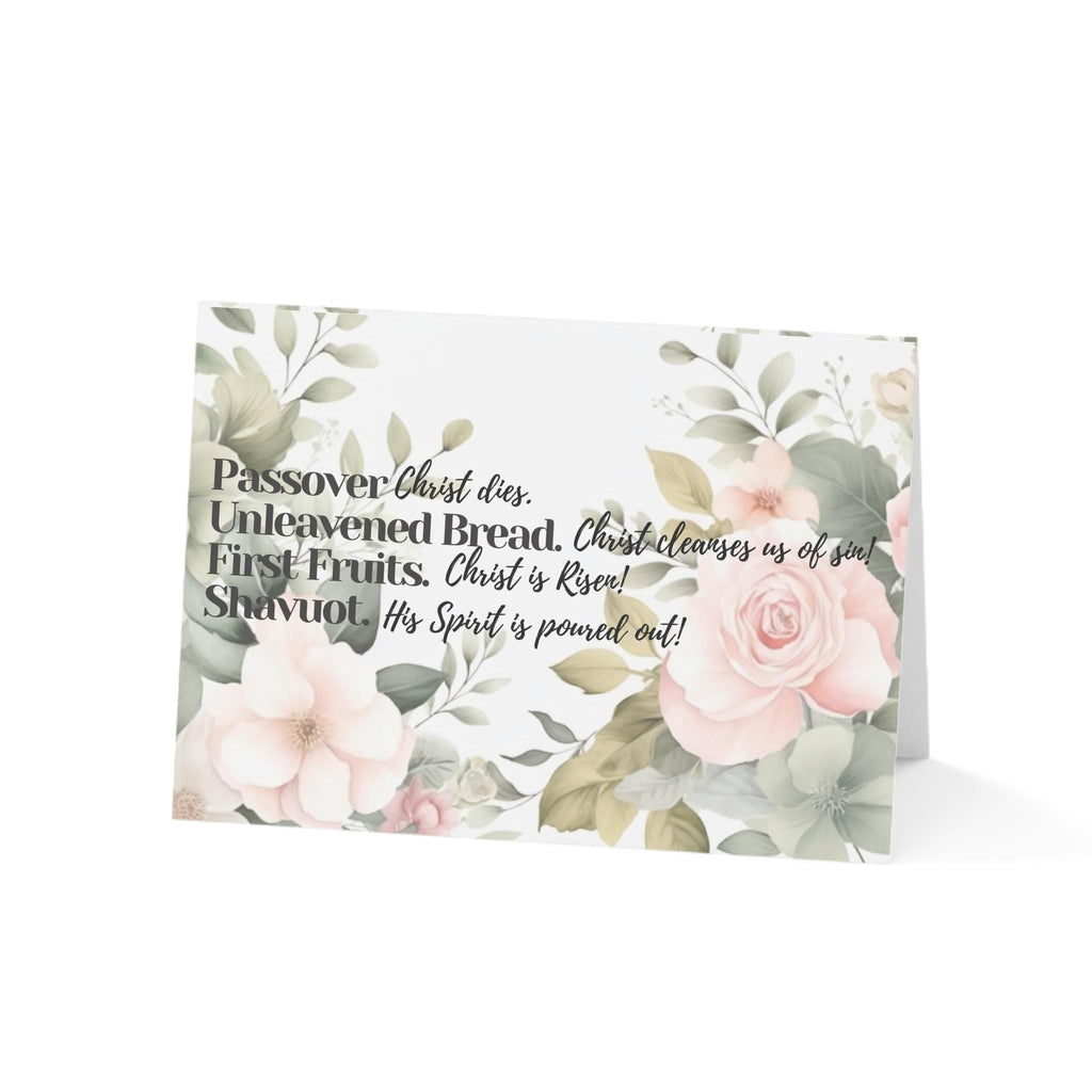 Spring Feast Cards Green Floral (10, 30, and 50pcs)
