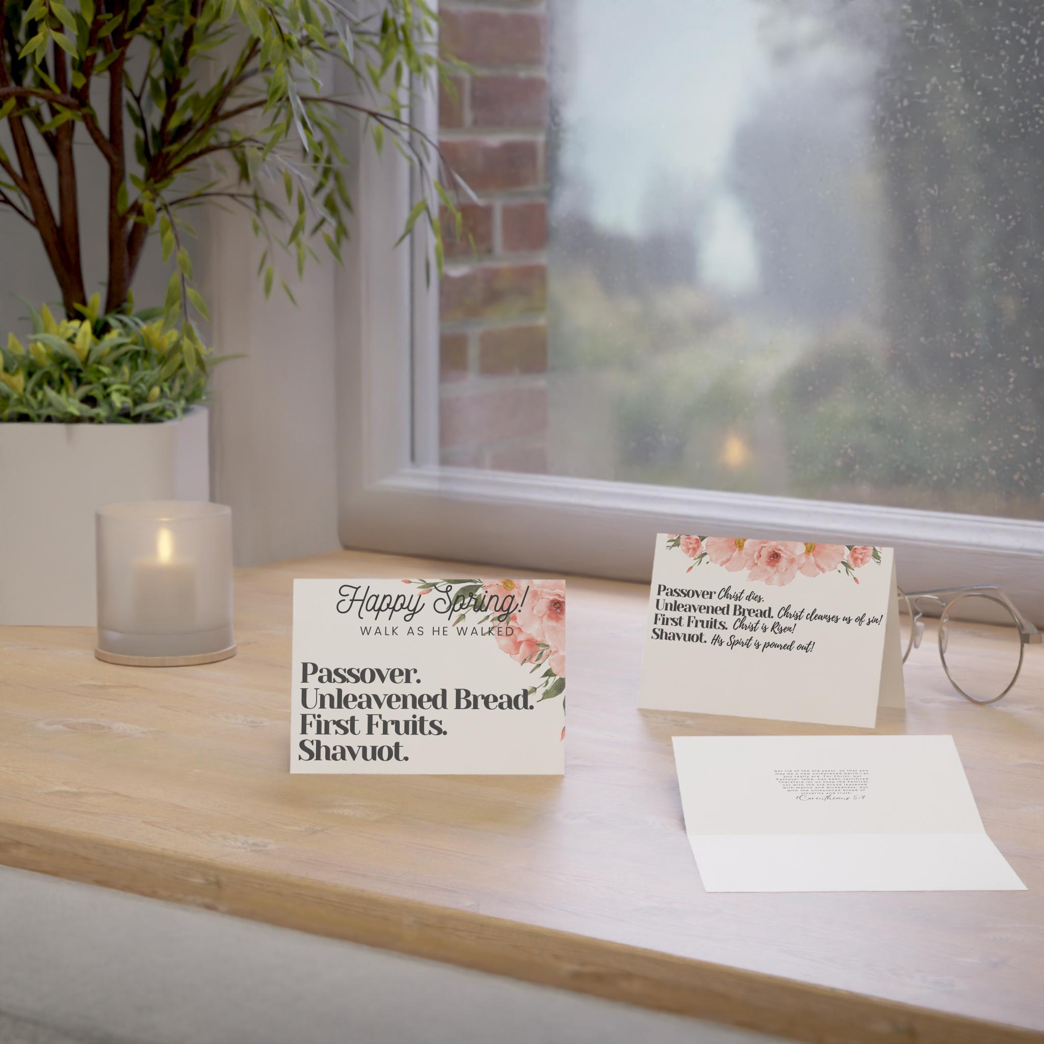Spring Feast Cards Rose Floral (10, 30, and 50pcs)