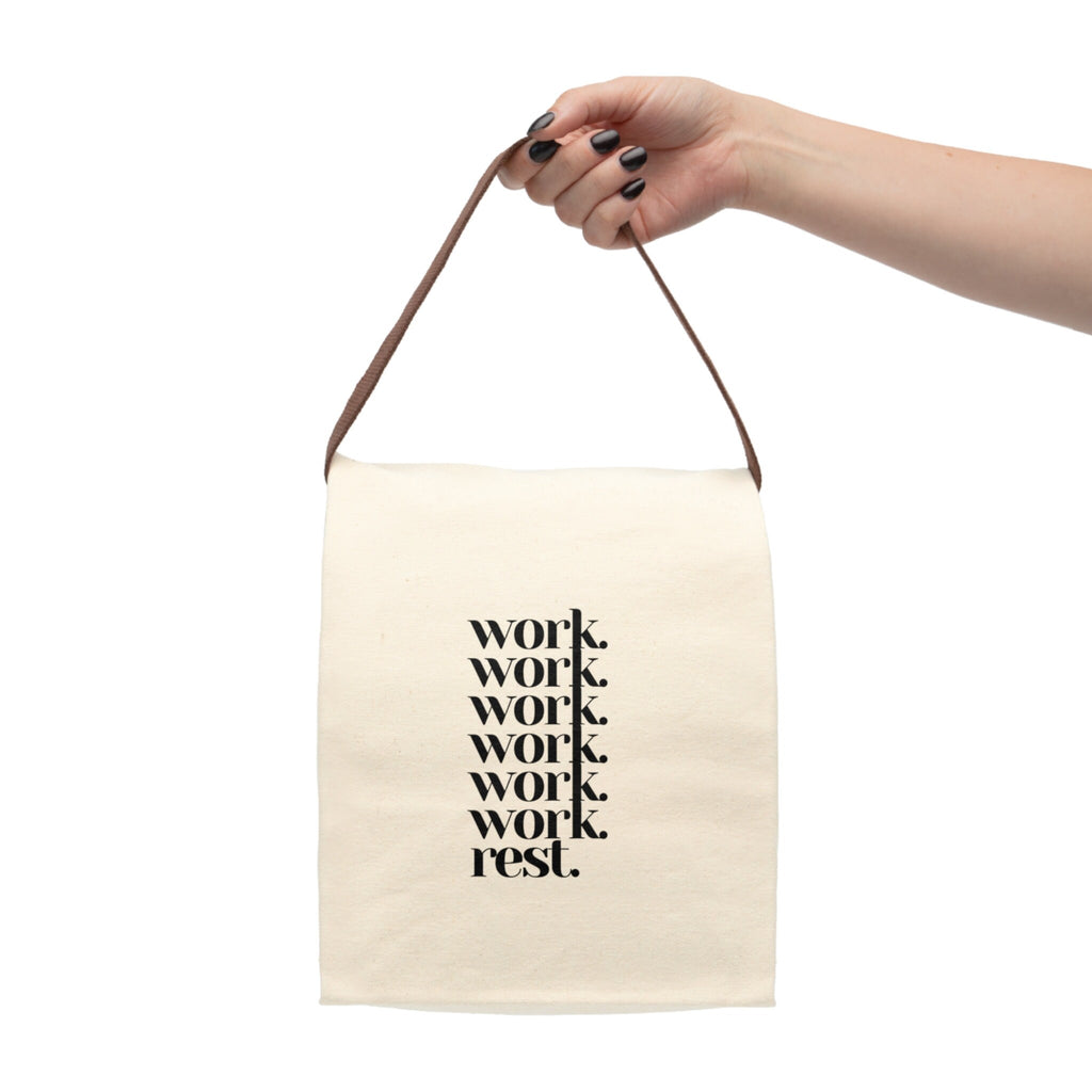 Work Canvas Lunch Bag With Strap