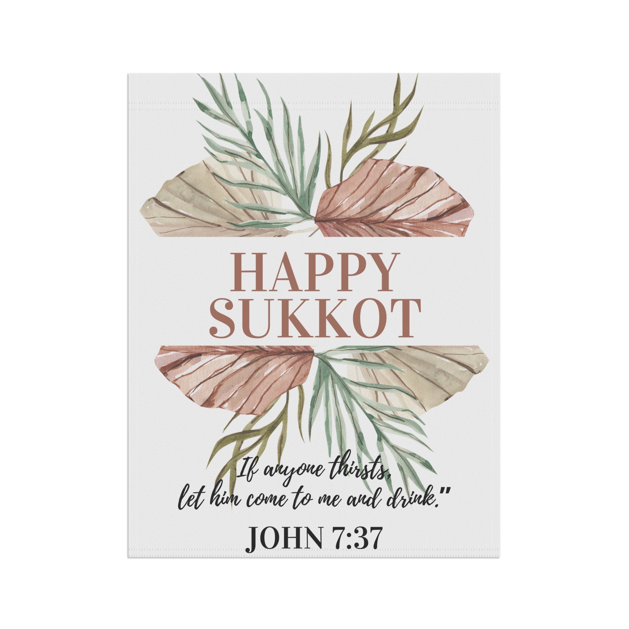 Fall Garden & House Banner Happy Sukkot