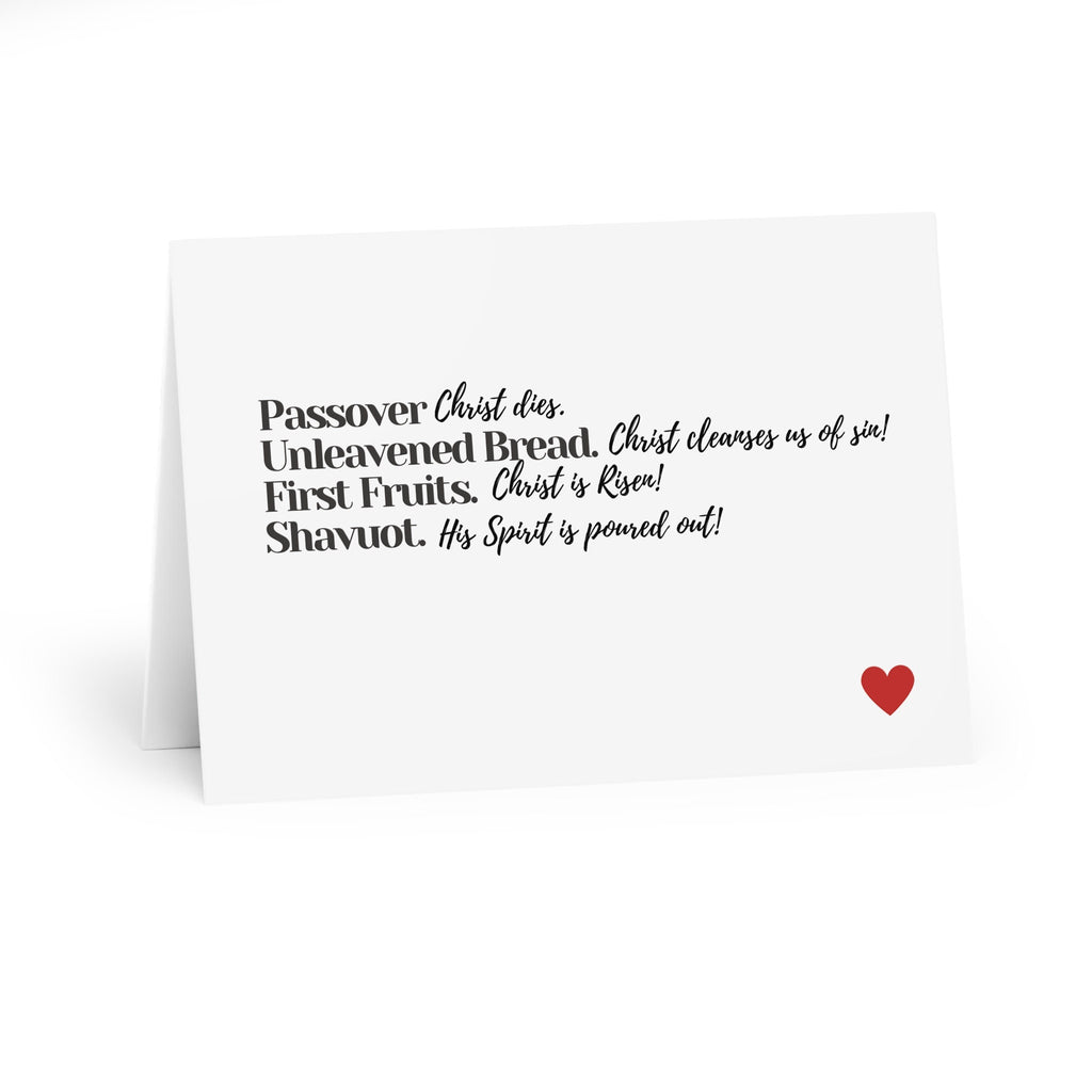 Spring Feasts w/heart Greeting Cards (5 Pack)